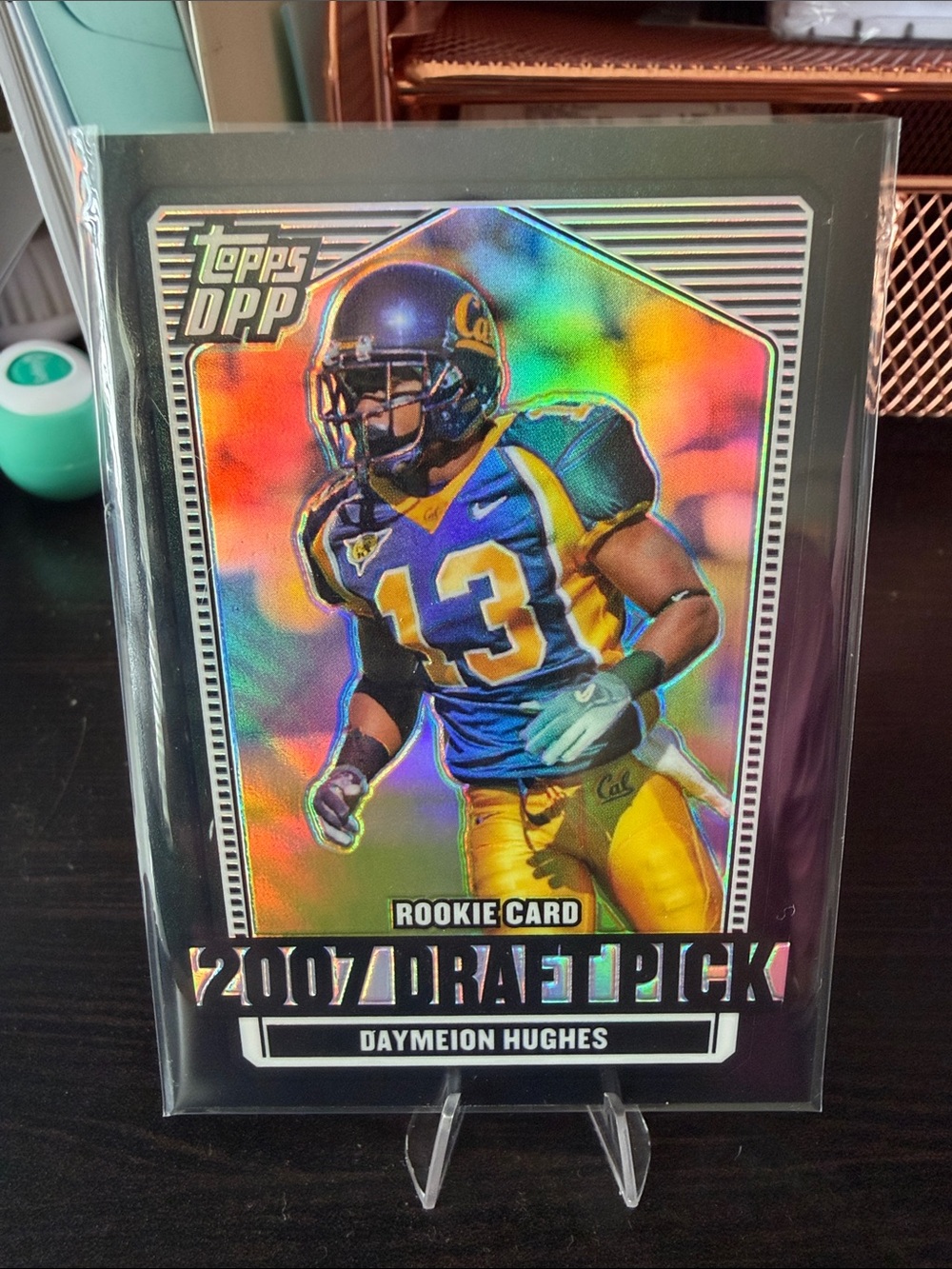 Topps Blue & Gold Holographic Rookie Football Card